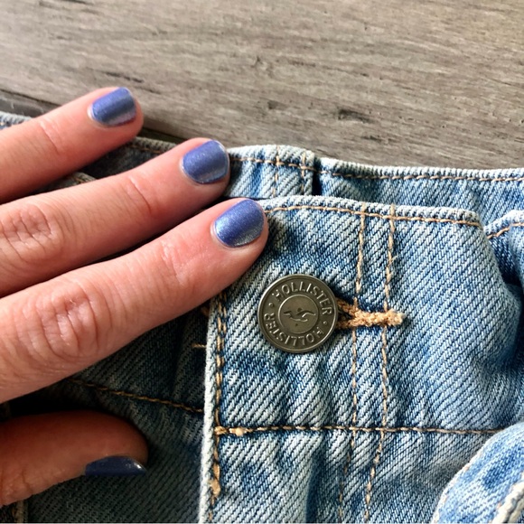 NWT Hollister Ultra High Rise Paper Bag Waist Denim Mini Skirt - Picture 4 of 8